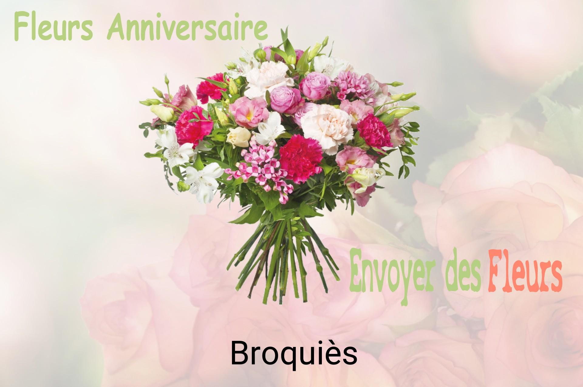 Bouquet de fleurs d’anniversaire livré à Broquiès